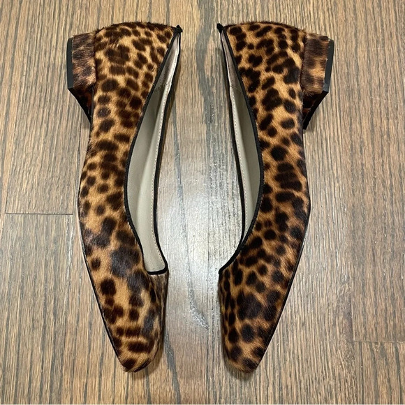 Boden Calf Hair Flats “Amelie” Low Heel Ballerinas Leopard - Picture 11 of 11
